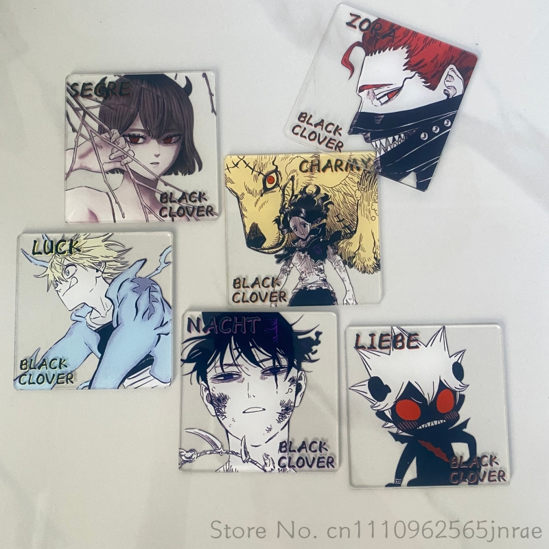 Coffee Y Tea - Sous-verre créatif en acrylique Black Clover