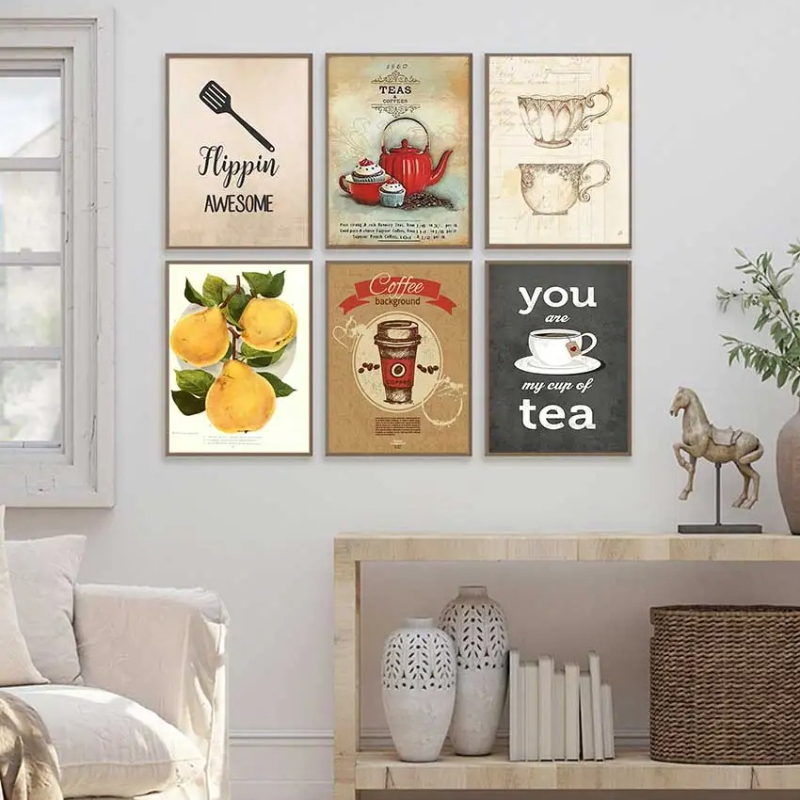 Coffee Tea Pictures - Affiches et impressions sur toile vintage