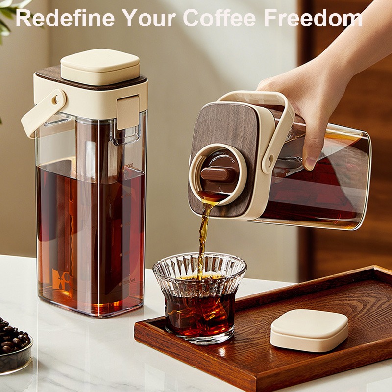 Coffee Tea Infuser - Carafe à café froid anti-fuite, infuseur