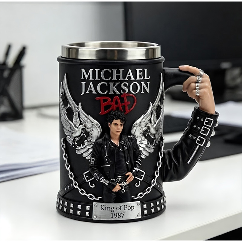 Coffee Tea Mugs - Tasse en résine 3D Michael Jackson
