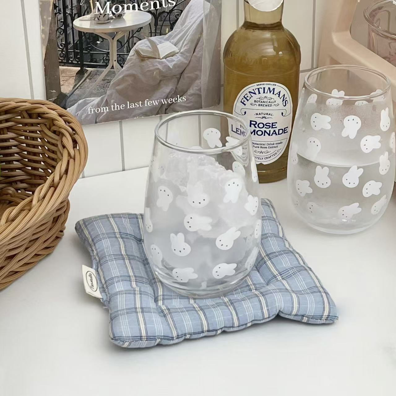 Joli gobelet en verre imprimé  - Coffee Tea & Jane avis et prix