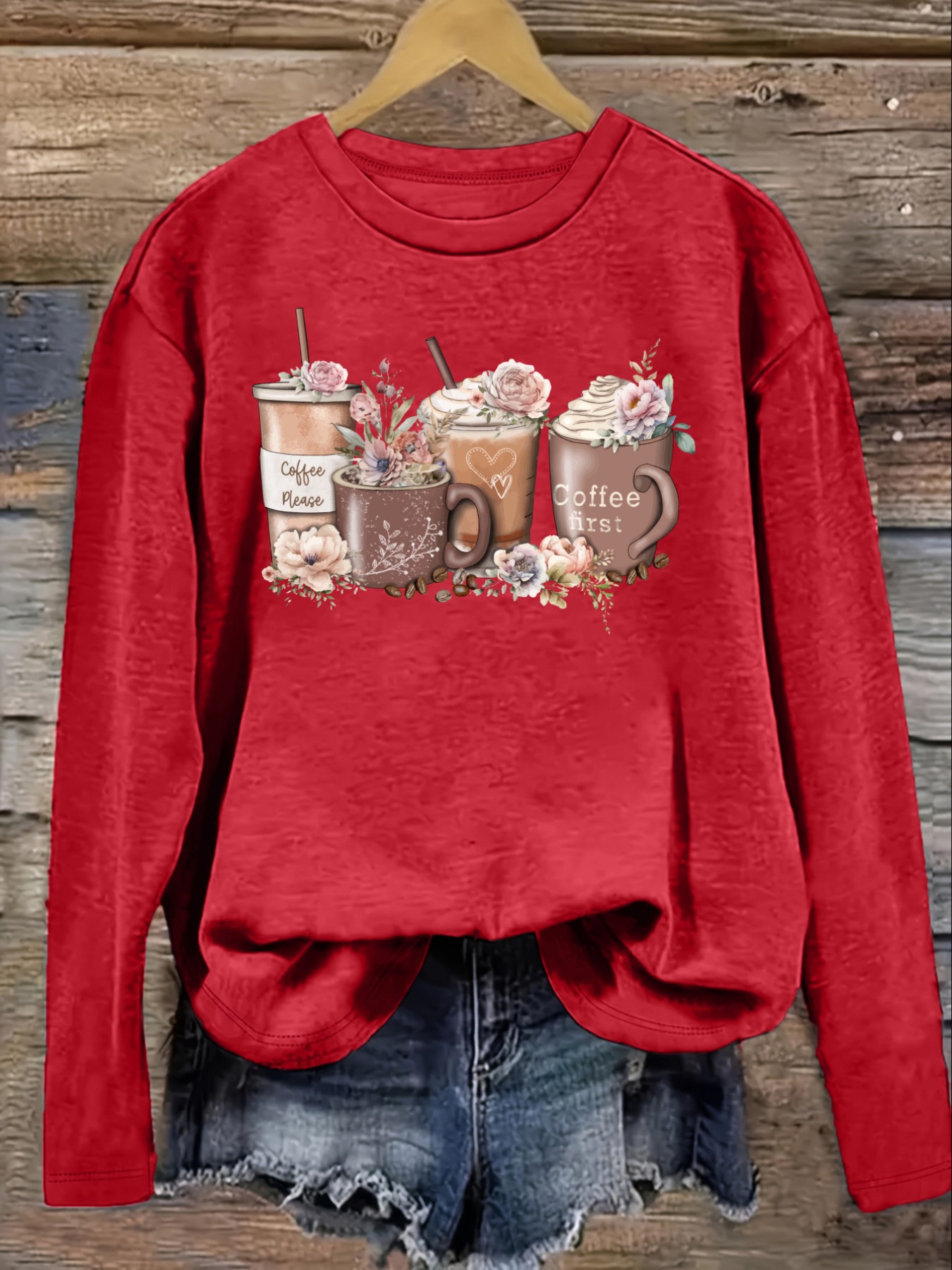 T-shirt décontracté à manches  - Coffee & Tea Ken'S House avis et prix
